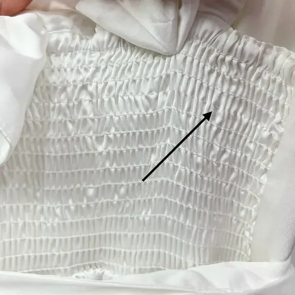 Show Me Your Mumu Alexis Midi Dress in Ivory Luxe Satin size Small - Picture 10 of 11